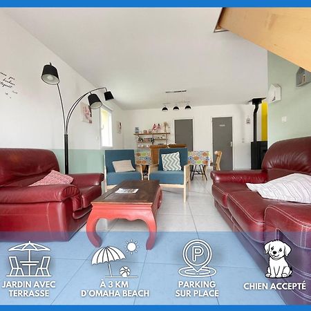Sweet Omaha Belle Maison Recente Lumineuse Et Cosy Bien Equipee Jardin Clos 15 Mn A Pied Plage Omaha Beach Et Proche De Bayeux & Port En Bessin Saint-Laurent-sur-Mer Extérieur photo