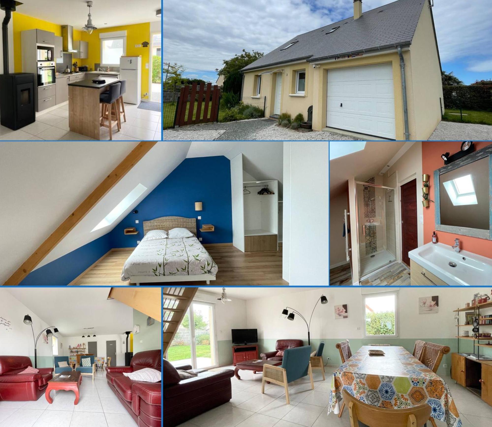 Sweet Omaha Belle Maison Recente Lumineuse Et Cosy Bien Equipee Jardin Clos 15 Mn A Pied Plage Omaha Beach Et Proche De Bayeux & Port En Bessin Saint-Laurent-sur-Mer Extérieur photo